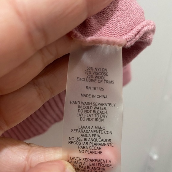 Pink Boat Neck Sweater with Rhinestone Detail - Picture 4 of 6